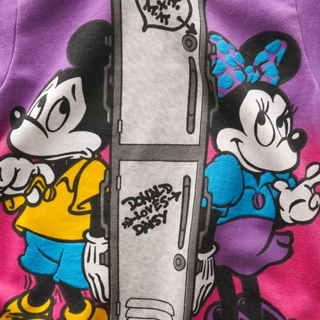 【Kids】Disney / Vintage, Mickey & Minnie Mouse Sweatshirt Dress "Sunday Comics"