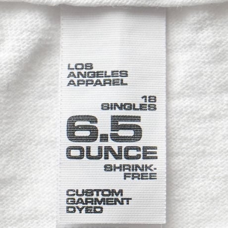 Los Angeles Apparel / 6.5oz Garment Dye Crew Neck S/S Tee