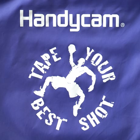 Sony / Vintage, Half Zip Pullover Hooded Nylon Jacket "Handycam"
