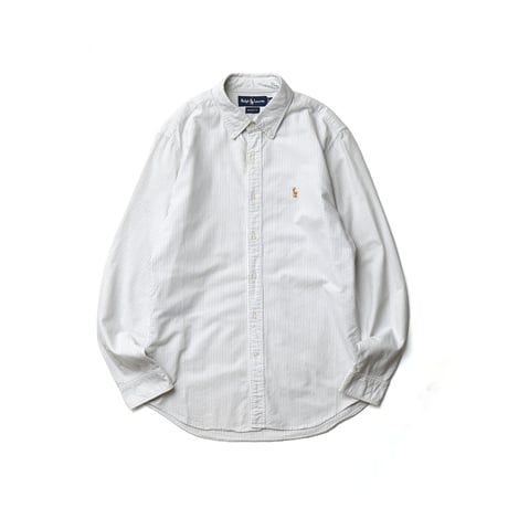 Ralph Lauren / Vintage, Striped Cotton Oxford B.D L/S Shirt "Classic Fit"