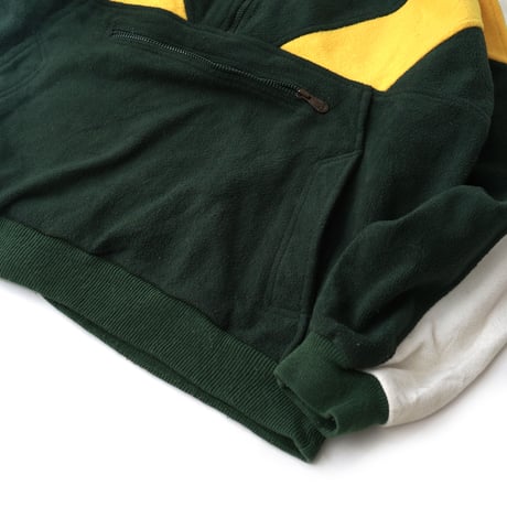 Green Bay Packers / Vintage, Half Zip Fleece Jacket manufactured by Pro Elite