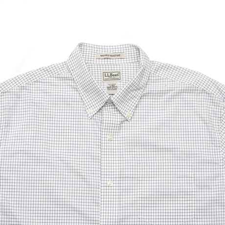 L.L. Bean / Wrinkle-Free Twill Sport Shirt "Traditional Fit Windowpane"