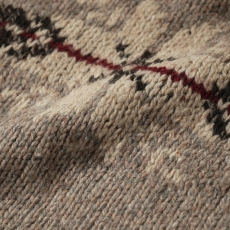 Eddie Bauer / Vintage, Nordic Half Zip Knit Sweater "Legend For Four Generations"