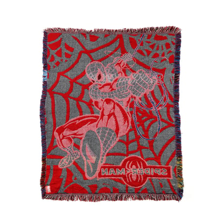 Spider-Man / Vintage, Woven Tapestry Fringe Throw Blanket Rag