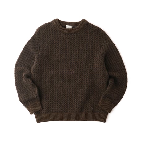 L.L. Bean / Birds Eye Wool Knit Crewneck Sweater