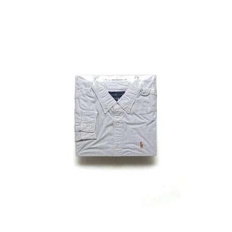 Ralph Lauren / Vintage, Striped Cotton Oxford B.D L/S Shirt "Classic Fit"
