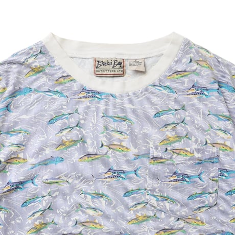 Bimini Bay Outfitters / Vintage, Fish Striped S/S Tee