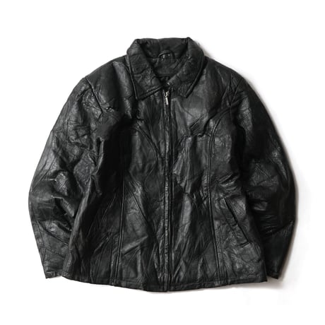Vintage, Patch Work Leather Jacket