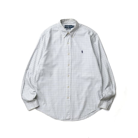 Ralph Lauren / Vintage, Tattersall Plaid Cotton B.D L/S Shirt "Custom Fit"