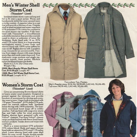 L.L. Bean / Vintage, Winter Shell Storm Coat (Thinsulate Lined)