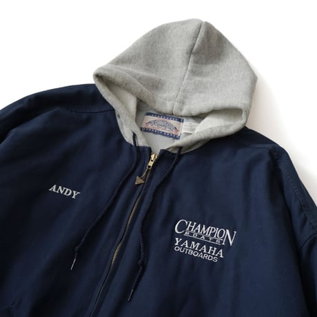 Yamaha Motor / Vintage, Layered Hooded Puffy Jacket