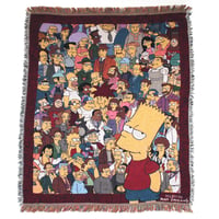 The Simpsons / Vintage, Woven Tapestry Fringe Throw Blanket