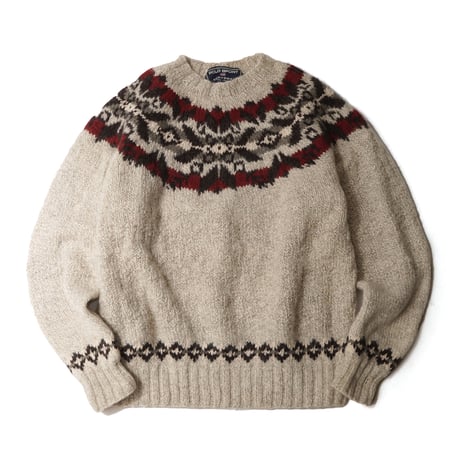 Polo Sport / Vintage, Sportsman Hand Knit Nordic Wool Knit Sweater