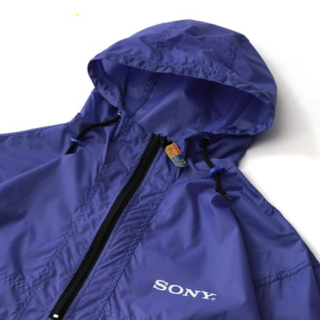 Sony / Vintage, Half Zip Pullover Hooded Nylon Jacket "Handycam"