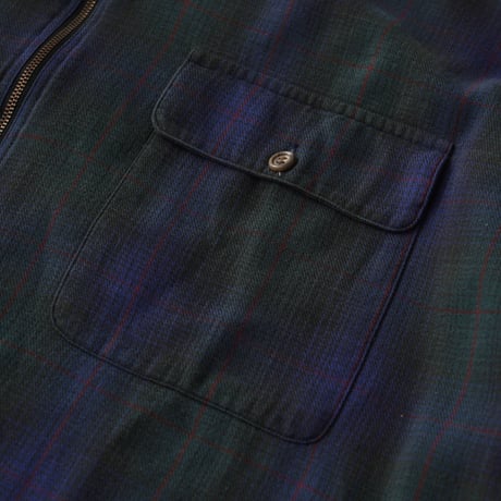 Polo Country / Vintage, Half Zip Pullover Black Watch Flannel L/S Shirt