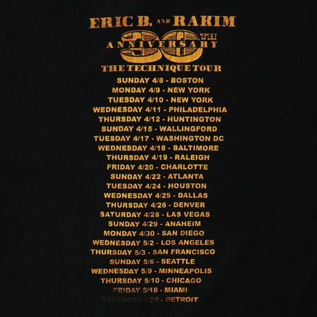 Eric B. & Rakim / "Paid in Full" 30th Anniversary The Technique Tour S/S Tee