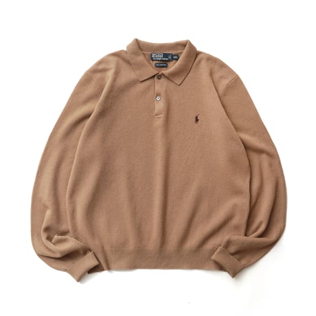 Polo Ralph Lauren / Vintage, Lambs Wool Knit Polo L/S Shirt
