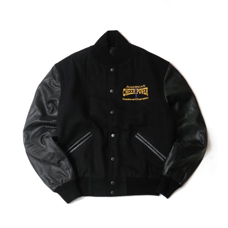 American Cheer Power / Wool Leather Varsity Jacket