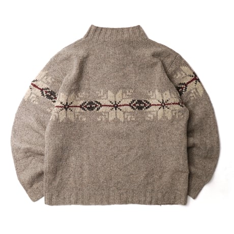 Eddie Bauer / Vintage, Nordic Half Zip Knit Sweater "Legend For Four Generations"