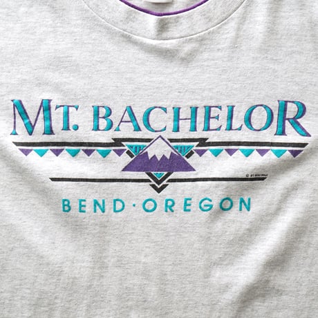 Bend, OR / Vintage, Fake-Layered S/S Tee "Mt. Bachelor"