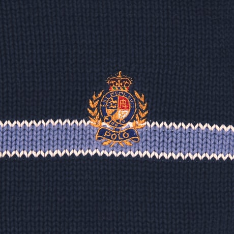 Polo Ralph Lauren / 90's Vintage, "Crown Cookie" Cotton Knit Crewneck Sweater