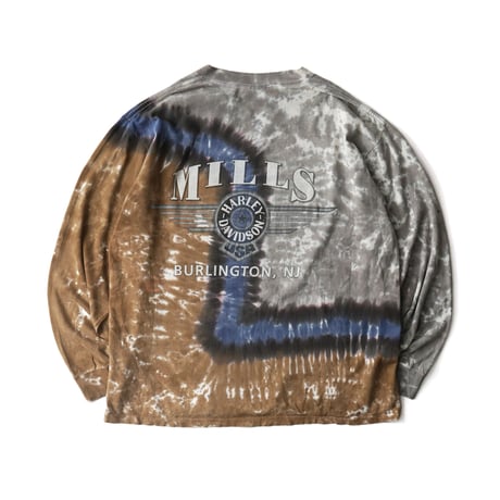 Harley Davidson / Vintage, Burlington New Jersey Tie-Dye L/S Tee