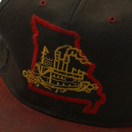 Missouri / Vintage, Sun-faded Oil-distressed 6-Panel Snapback Hat "Steamboat"