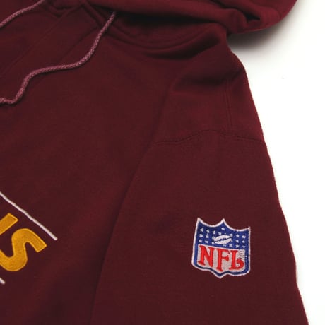 Washington Redskins / 90's Vintage, Henley Neck Hooded Sweatshirt
