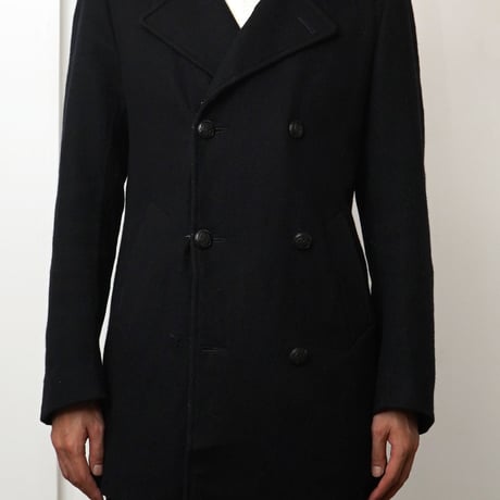 Burberry's / Vintage, Plaid Lined Melton Pea Coat