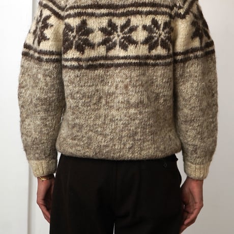 Vintage, Cowichan Knit Pullover Crewneck Sweater