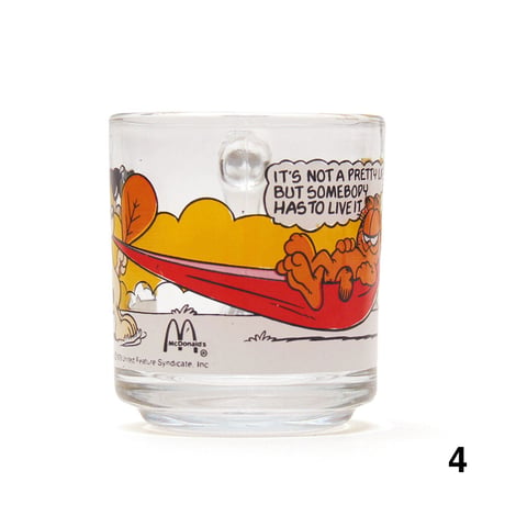 Garfield × McDonald's / Glass Mug Cup (Anchor Hocking)