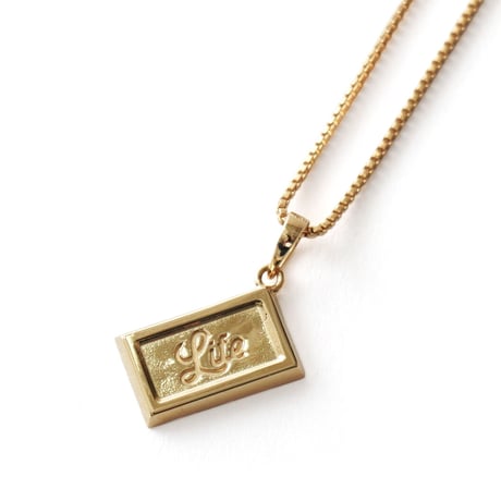 IN-PUT-OUT / Life chocolate message Necklace K18GP/Silver 925