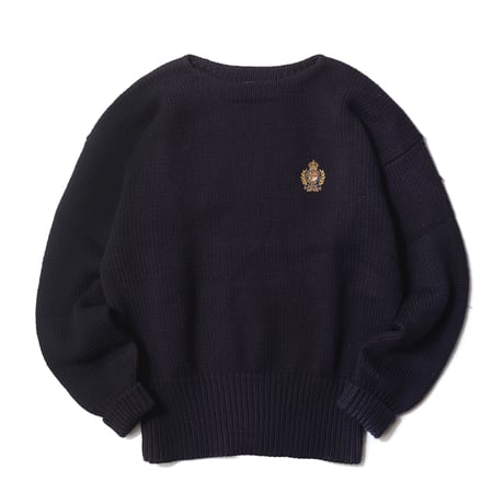 Polo Ralph Lauren / Vintage, Wool Knit Crewneck Sweater "Crest"