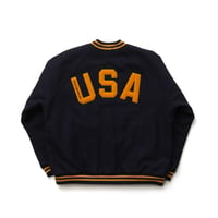 Polo Jeans / Vintage, Melton Varsity Jacket "USA"