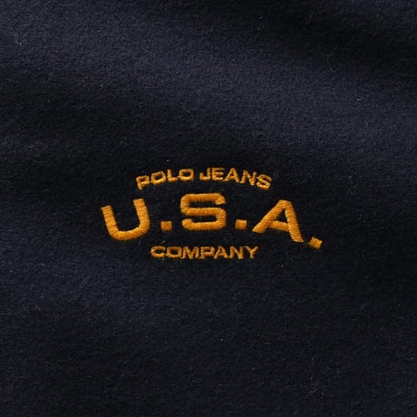 Polo Jeans / Vintage, Melton Varsity Jacket "USA"