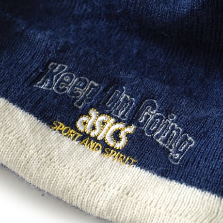 asics / Vintage, Acrylic Knit Beanie "Keep On Going"