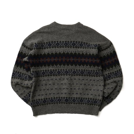 ALPS / Vintage, Nordic Wool Knit Crewneck Sweater