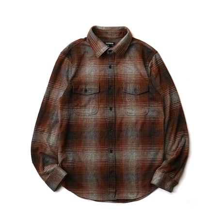 Express / Plaid Sweater Flannel L/S Shirt