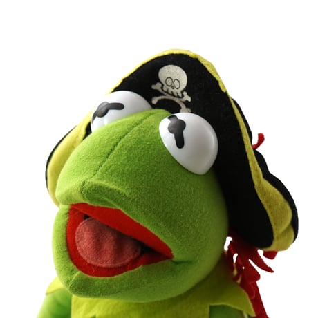 Kermit the Frog / Vintage, Plush Toy "Pirates"