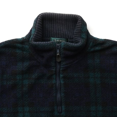 Lauren Ralph Lauren / Vintage, Quarter Zip Up Pullover Fleece Jacket