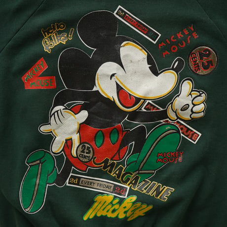 Disney / Vintage, Raglan Crewneck Sweatshirt "Mickey Pulp Magazine"