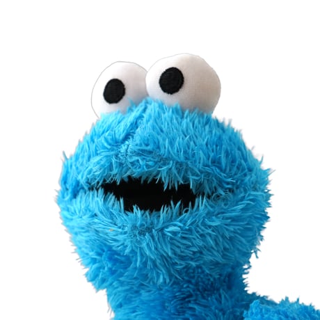Sesame Street / Vintage, Cookie Monster Plush Toy Keychain