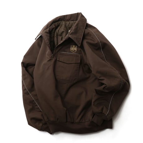 UPS / Vintage, Quarter Zip Deliveryman Filling Pullover Jacket