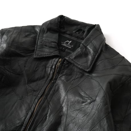 Vintage, Patch Work Leather Jacket