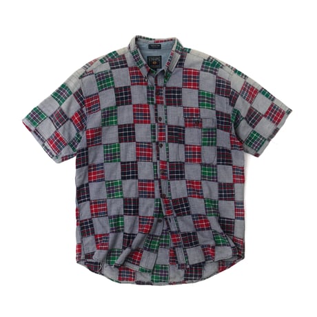 Chaps Ralph Lauren / Vintage, Patchwork Plaid S/S Shirt