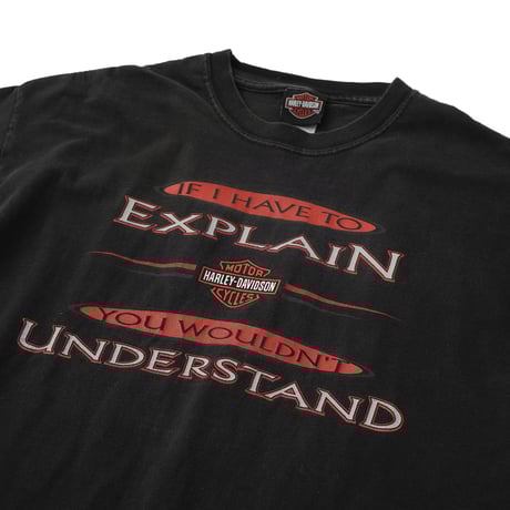 Harley Davidson / Vintage, ©2001 San Jose S/S Tee "Explain Understand"