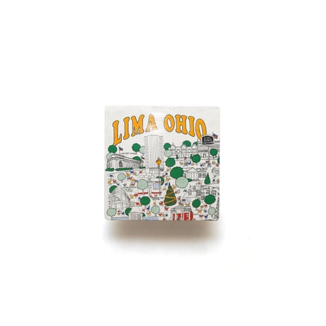 Lima, Ohio / Vintage, Tourist Spot Map S/S Tee