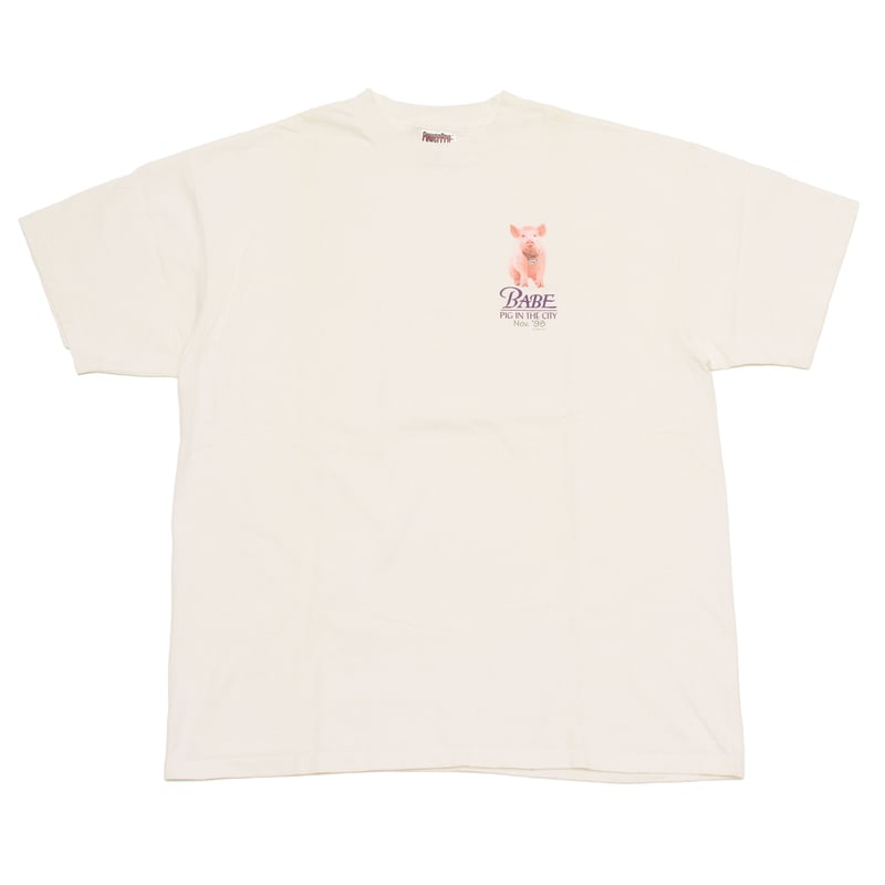 BABE PIG IN THE CITY 映画Tシャツ ホワイト Babe : Pig in the City / 90's Vintage, Promo S