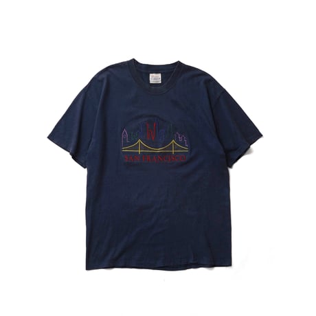 San Francisco / Vintage, Embroidery Souvenir S/S Tee ”Golden Gate Bridge”