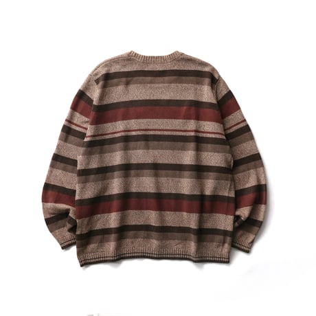 Eddie Bauer / Vintage, Striped Cotton Knit Crewneck Sweater